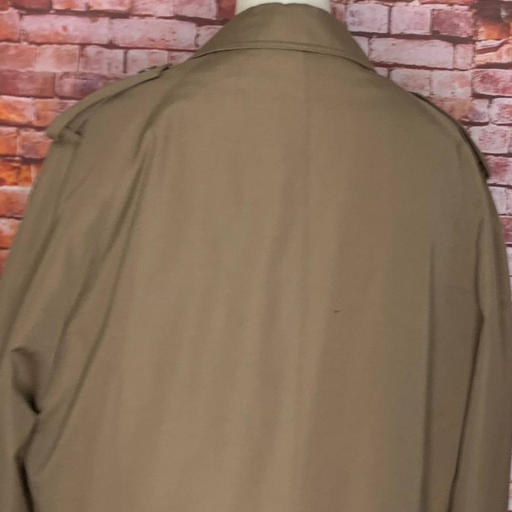 Vintage Oleg Cassini Dark Tan All Weather Thermolite Insulated Trench … - Picture 5 of 16